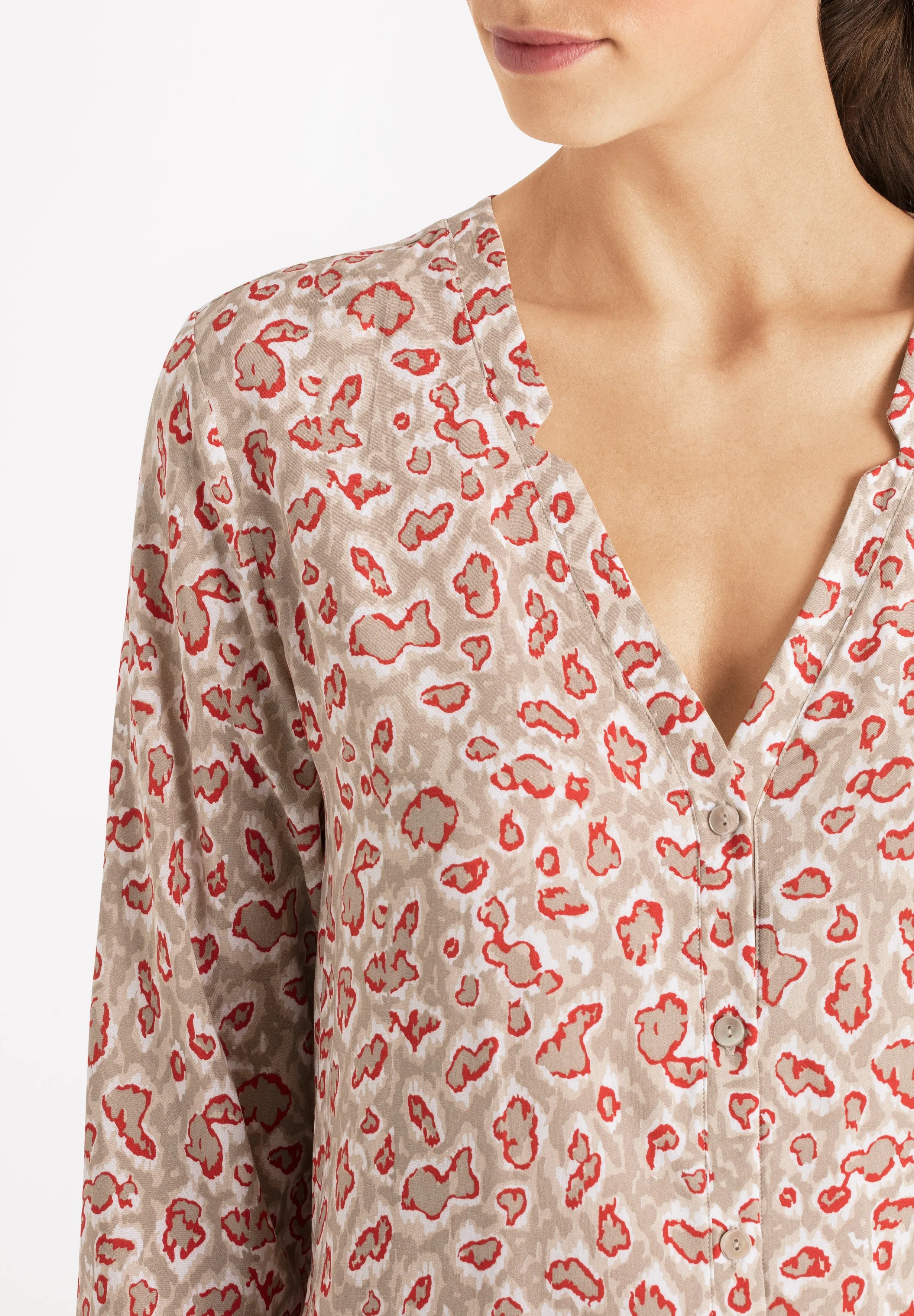 Sleep And Lounge Button Front Shirt | White 77611-2004