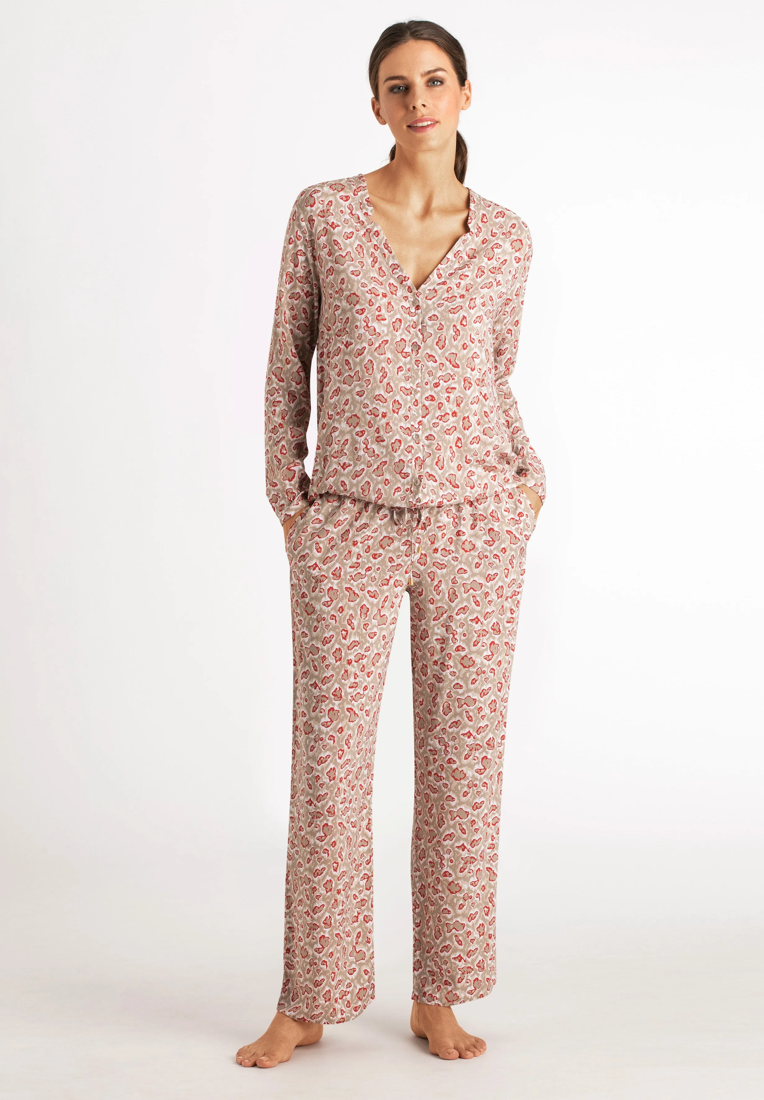 Sleep And Lounge Button Front Shirt | White 77611-2004