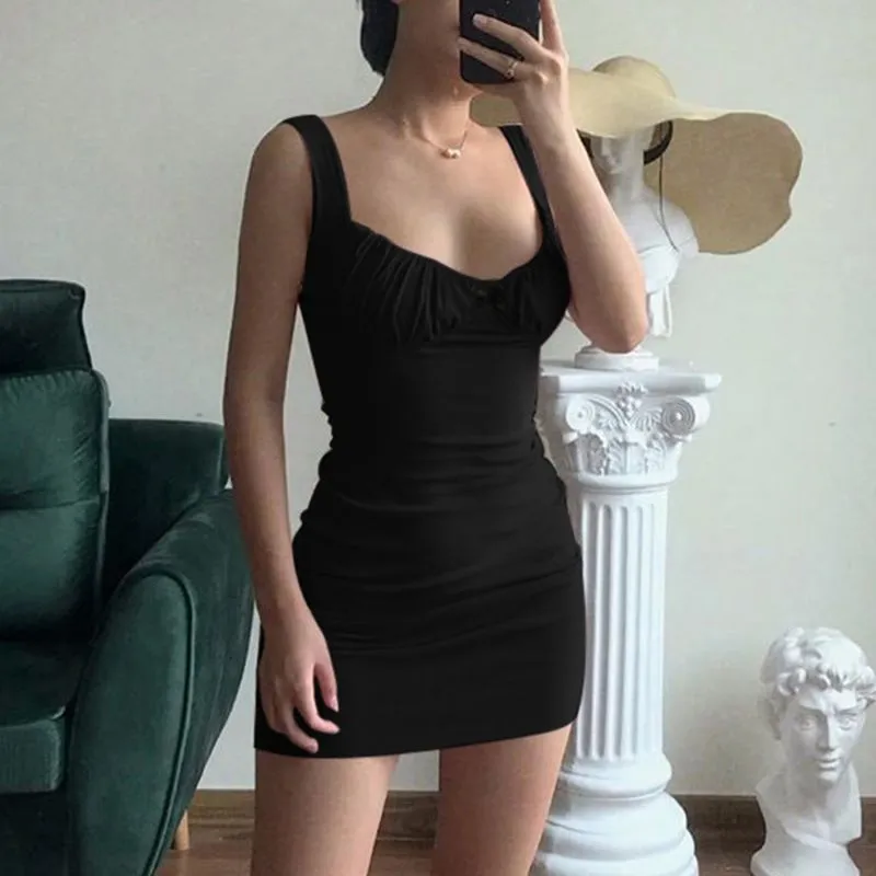 Slinky Bra Sized Ruched Bust Mini Dress