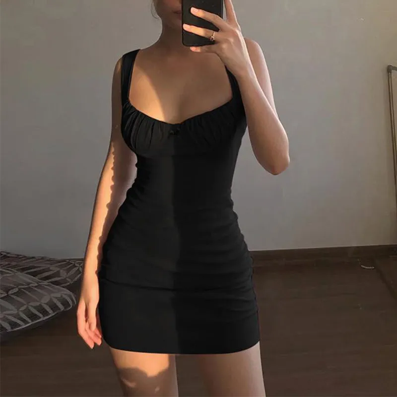 Slinky Bra Sized Ruched Bust Mini Dress