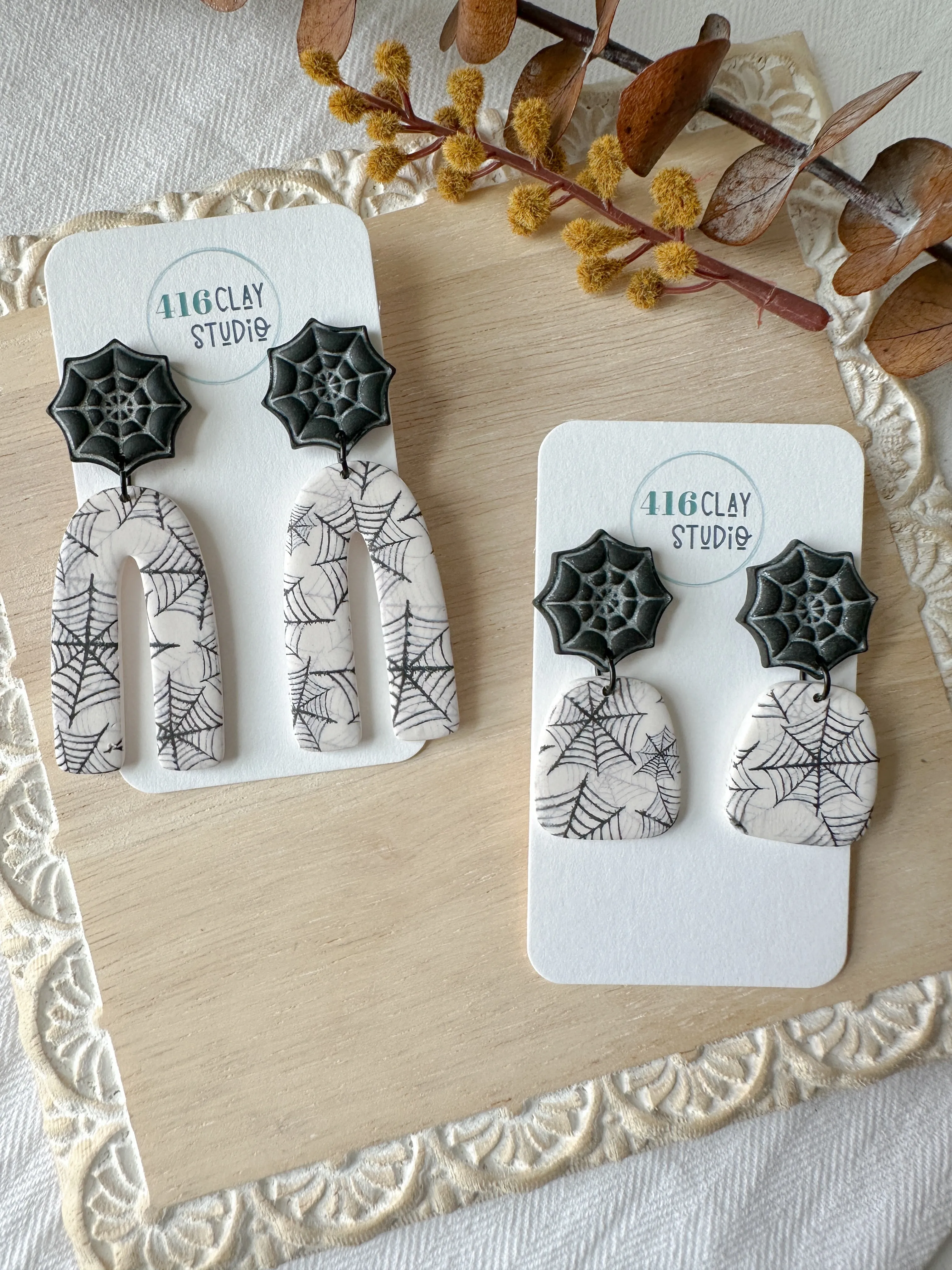 Spider Web Earrings (Two Styles)