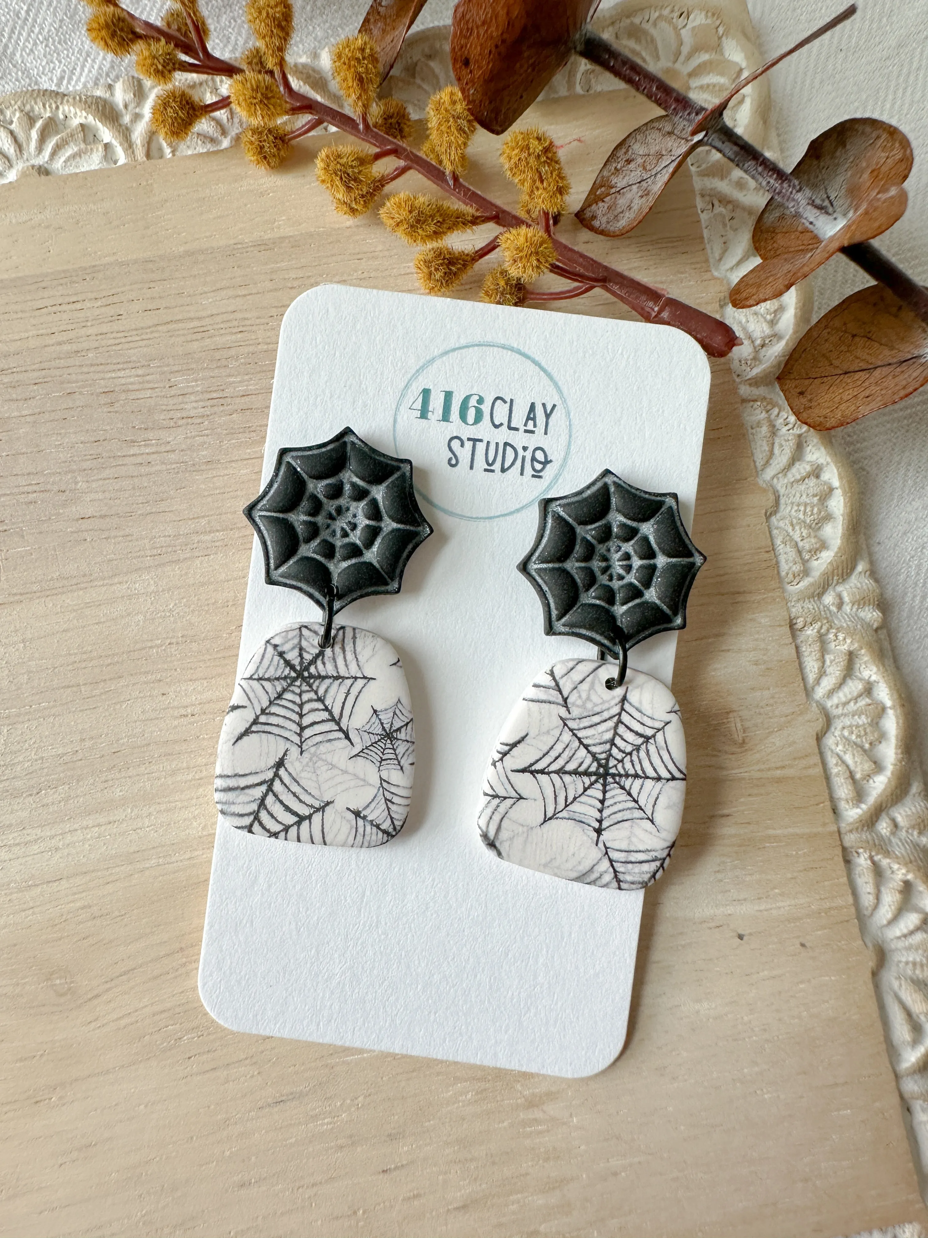 Spider Web Earrings (Two Styles)