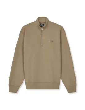 Standard Half Zip Logo Sweat, Lead Gray