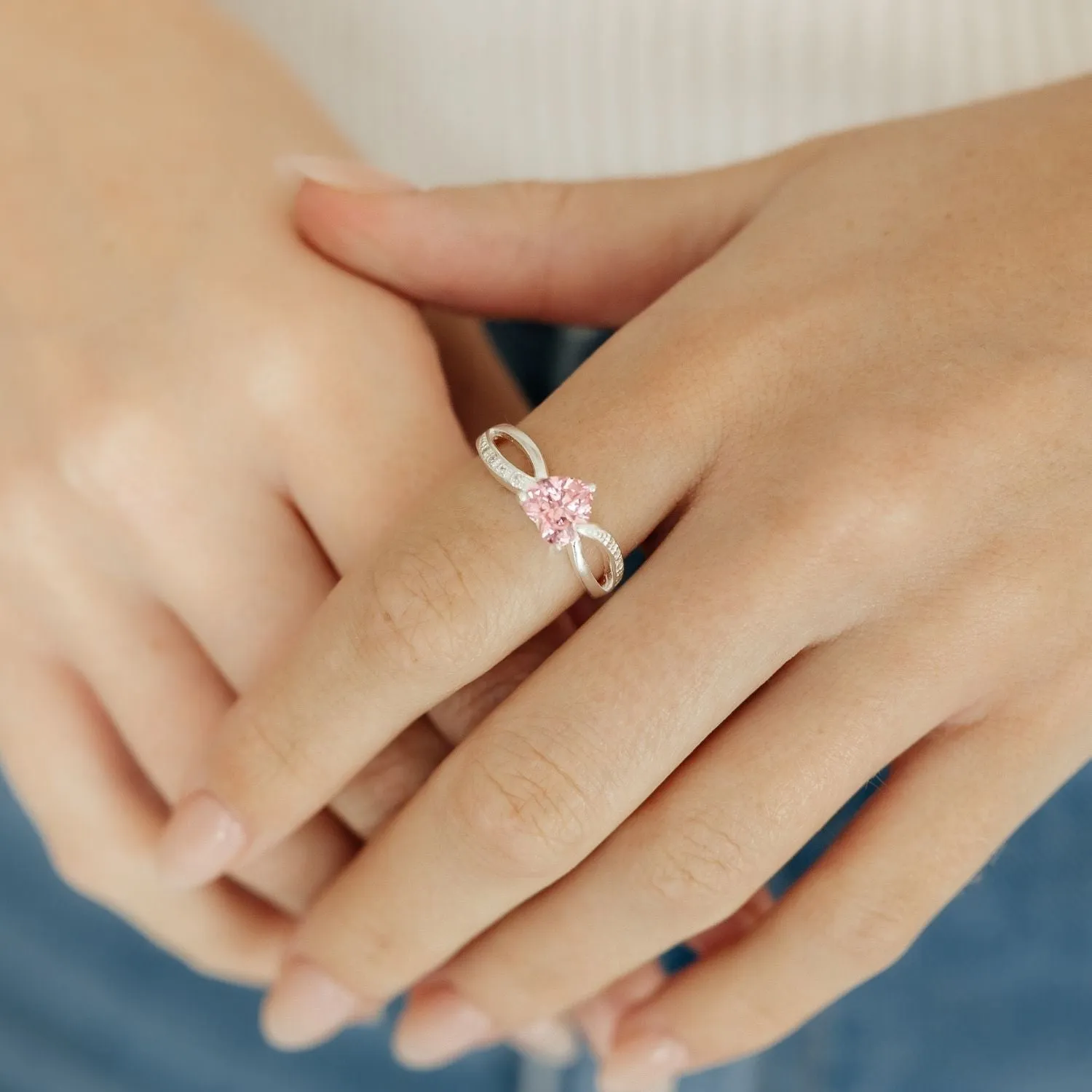 Sterling Silver CZ Heart Ring