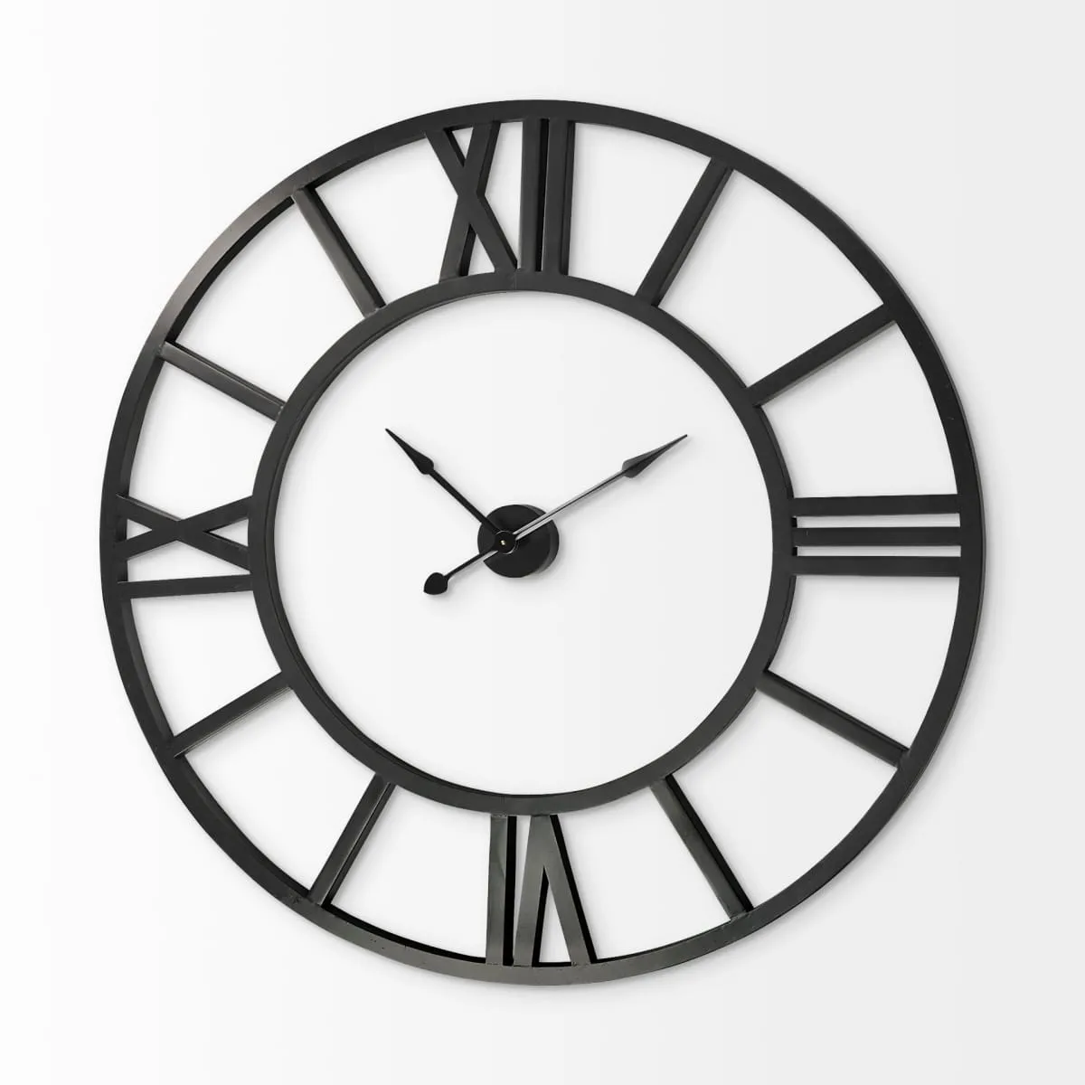Stoke Wall Clock Black Metal | 54"