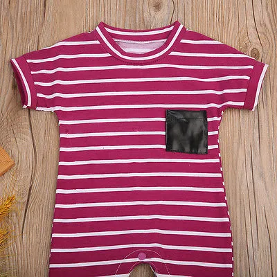Striped Short-sleeve Onesie
