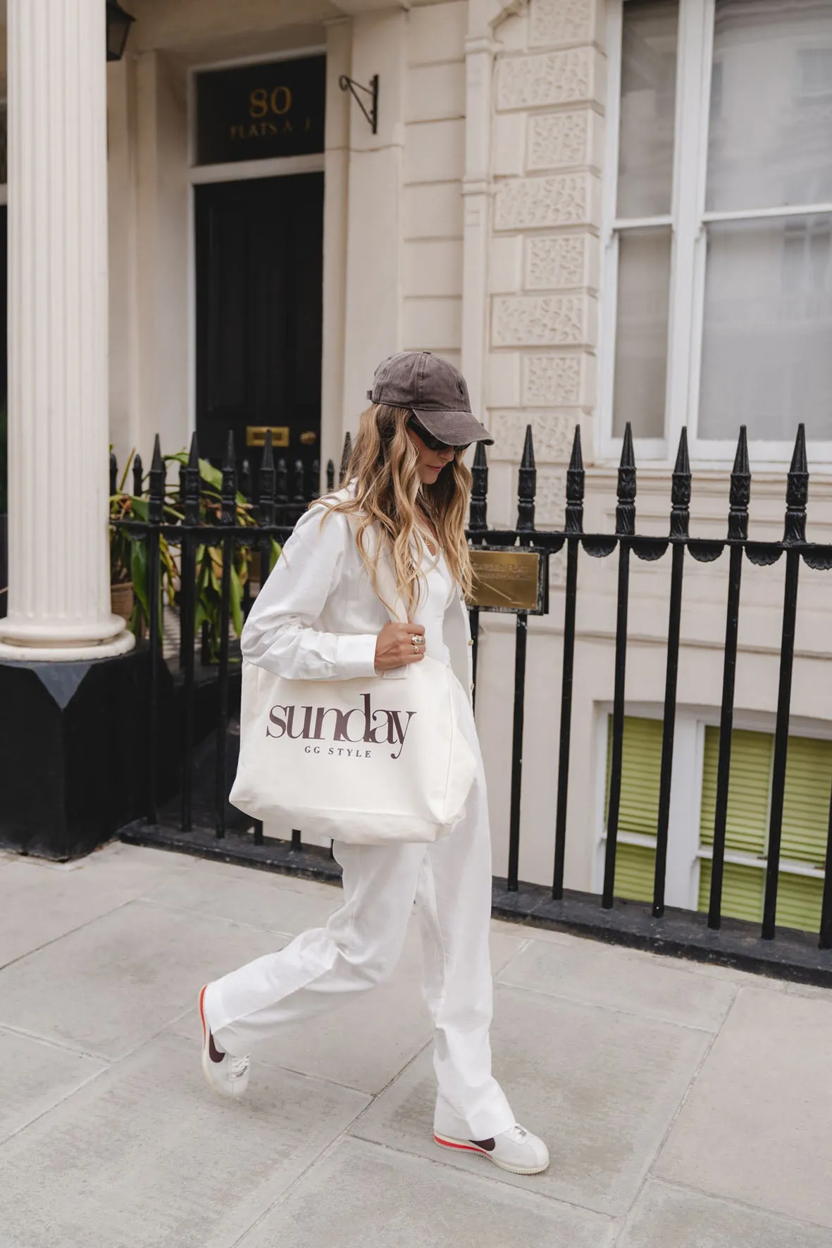 Sunday by GG X HA Linen Long Sleeve Top & Trouser Pyjama Set - White