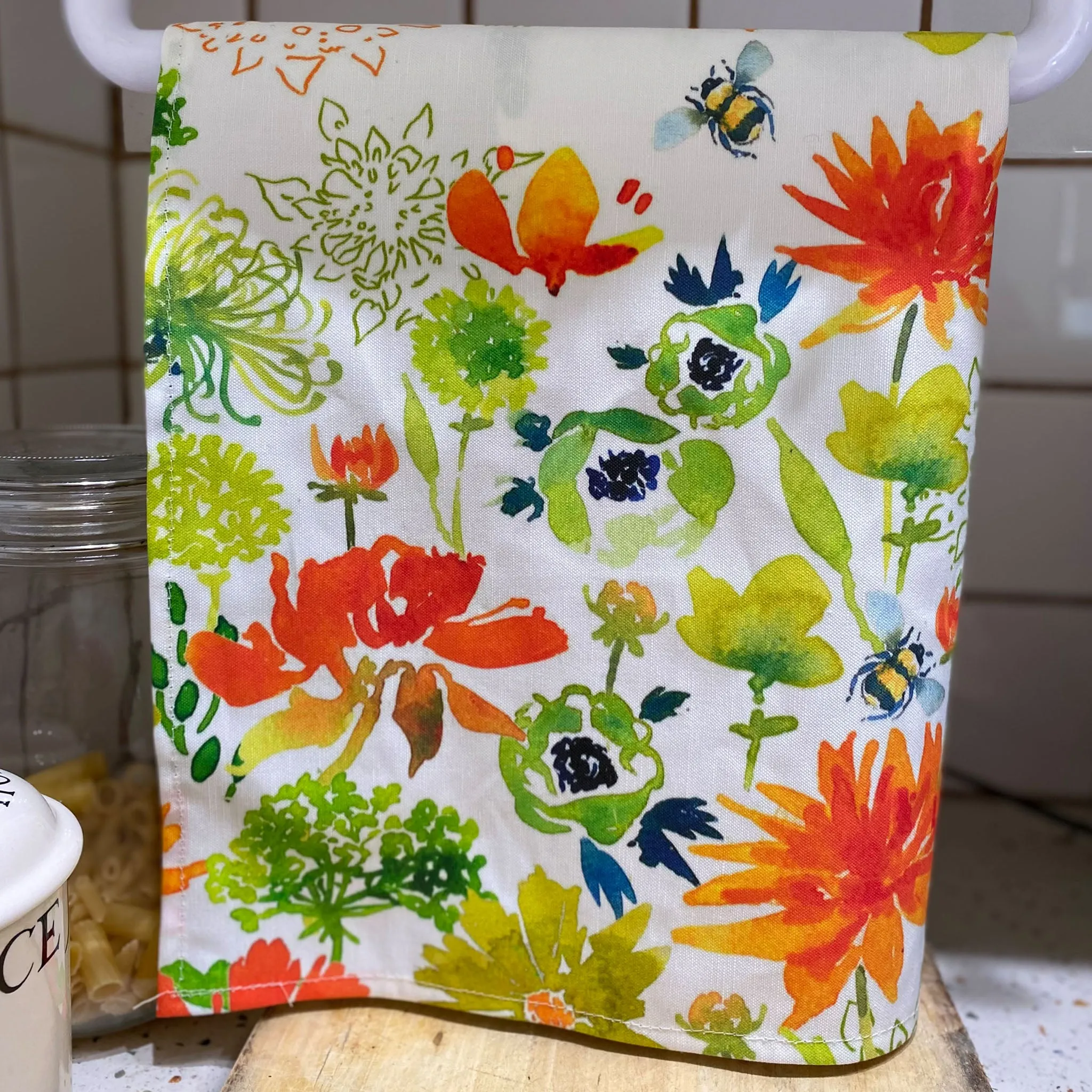Tangerine Dream Floral T Towels