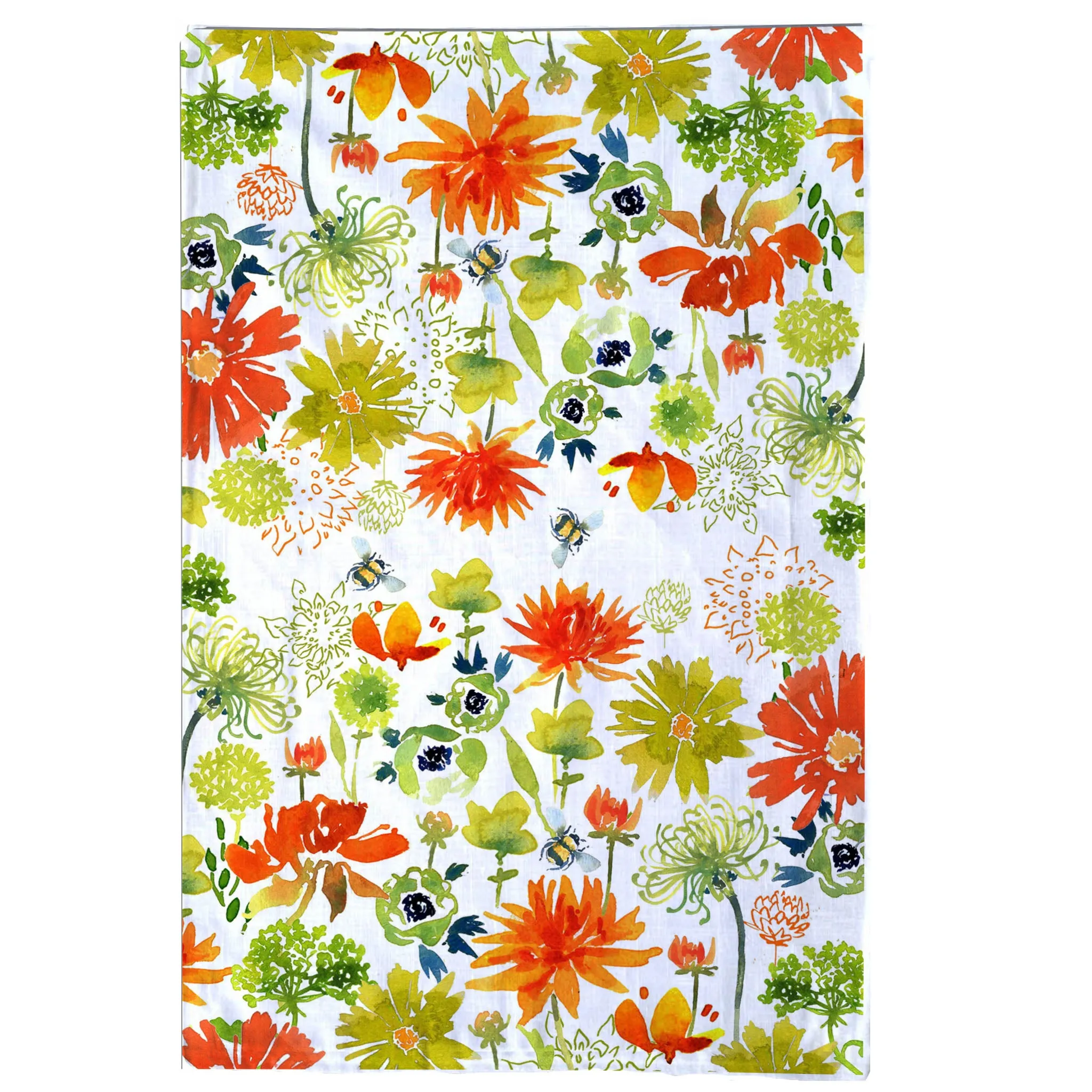 Tangerine Dream Floral T Towels