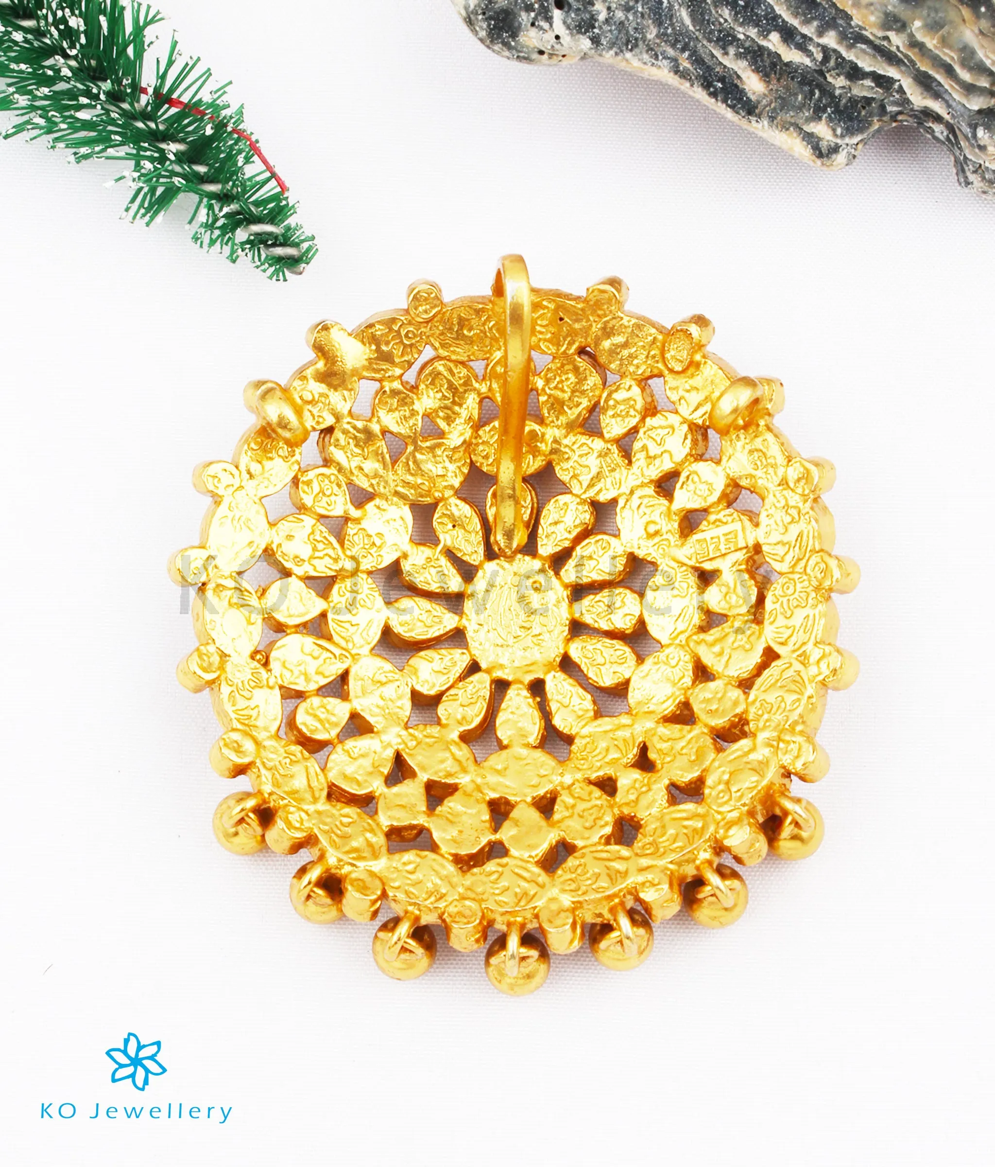 The Akriti Silver Navaratna Pendant