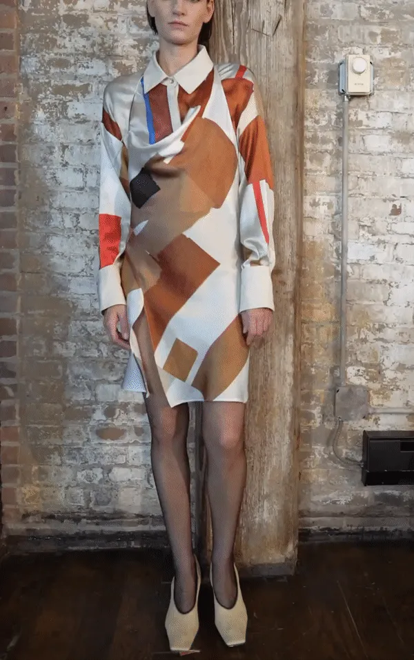 The Justine Dress - Cube Print
