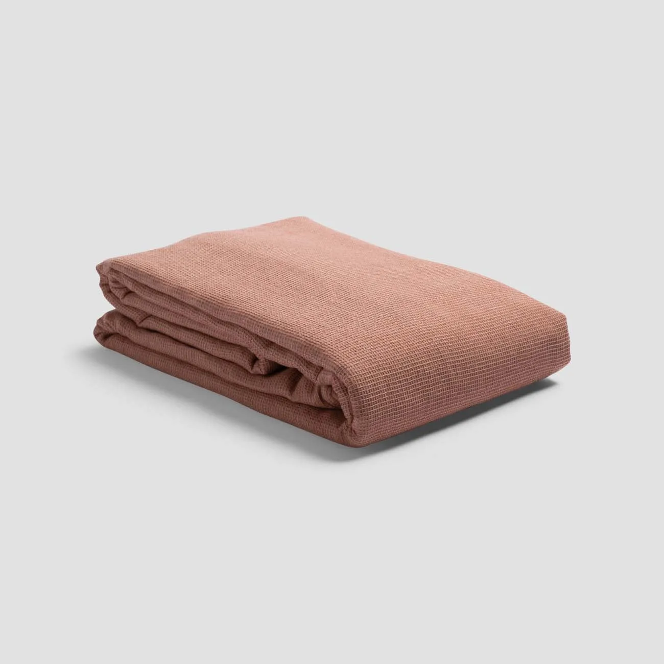 Toffee Waffle Chambray Linen Blend Duvet Cover