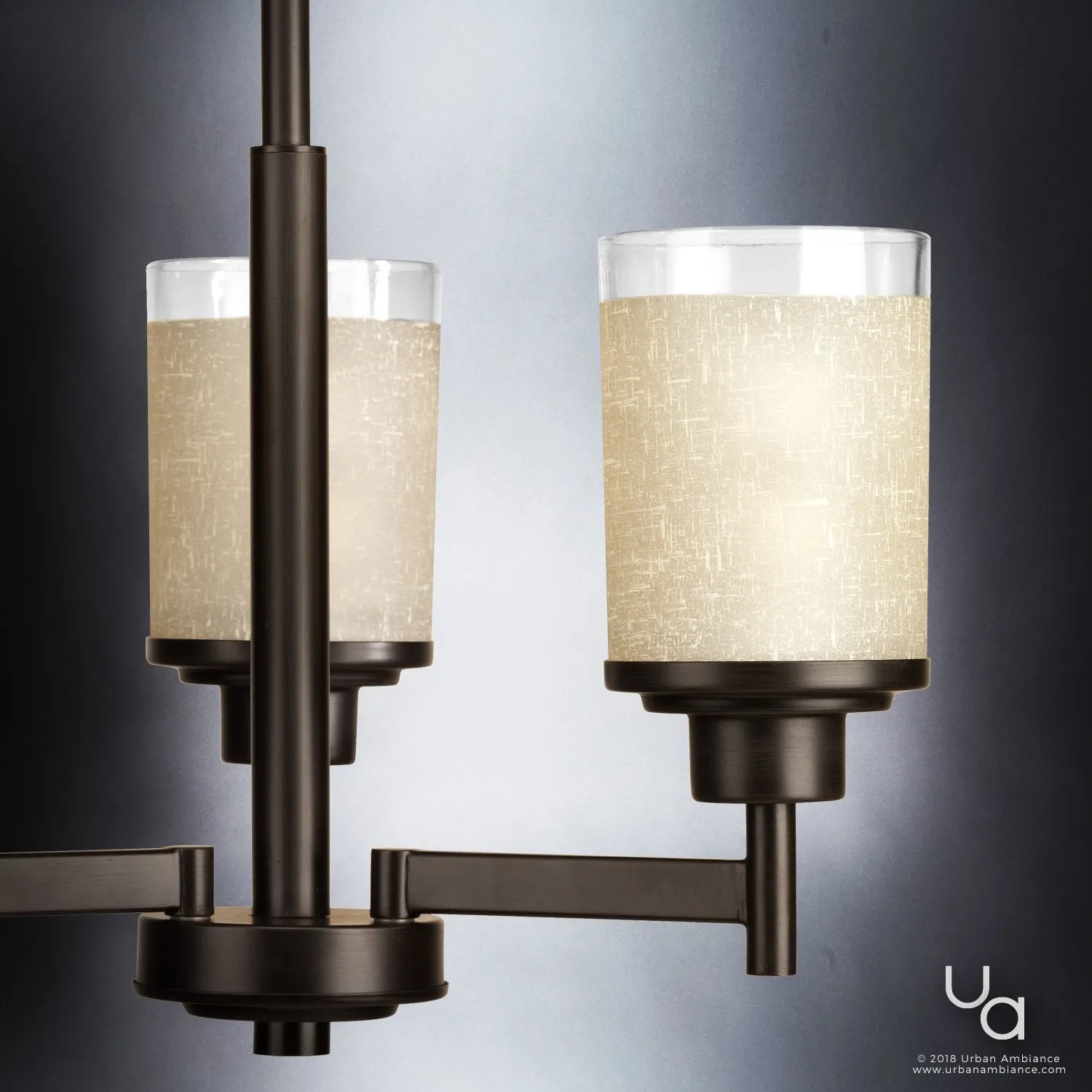 UHP2016 Contemporary Chandelier, 19.625"H x 17"W, Olde Bronze Finish, Cupertino Collection