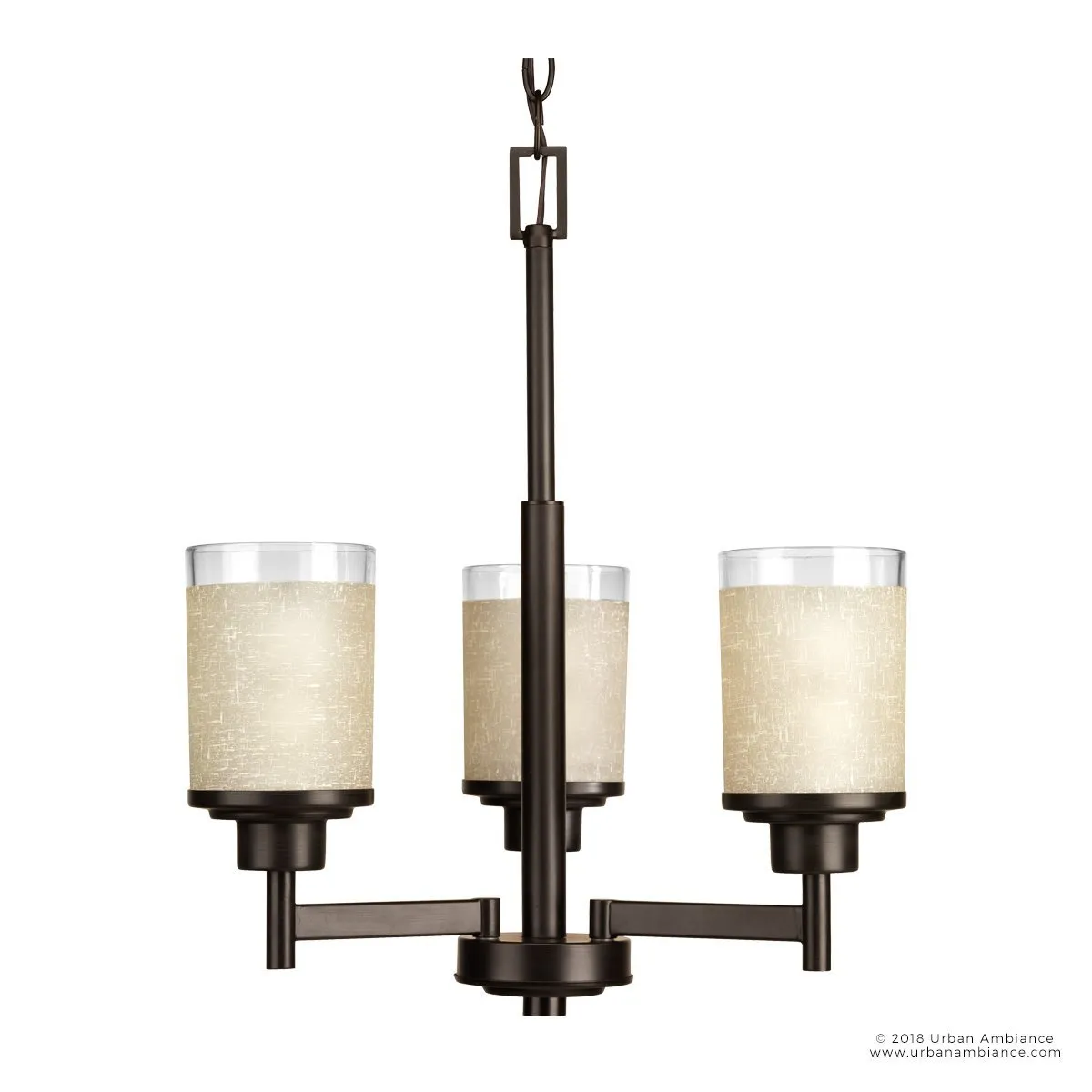 UHP2016 Contemporary Chandelier, 19.625"H x 17"W, Olde Bronze Finish, Cupertino Collection