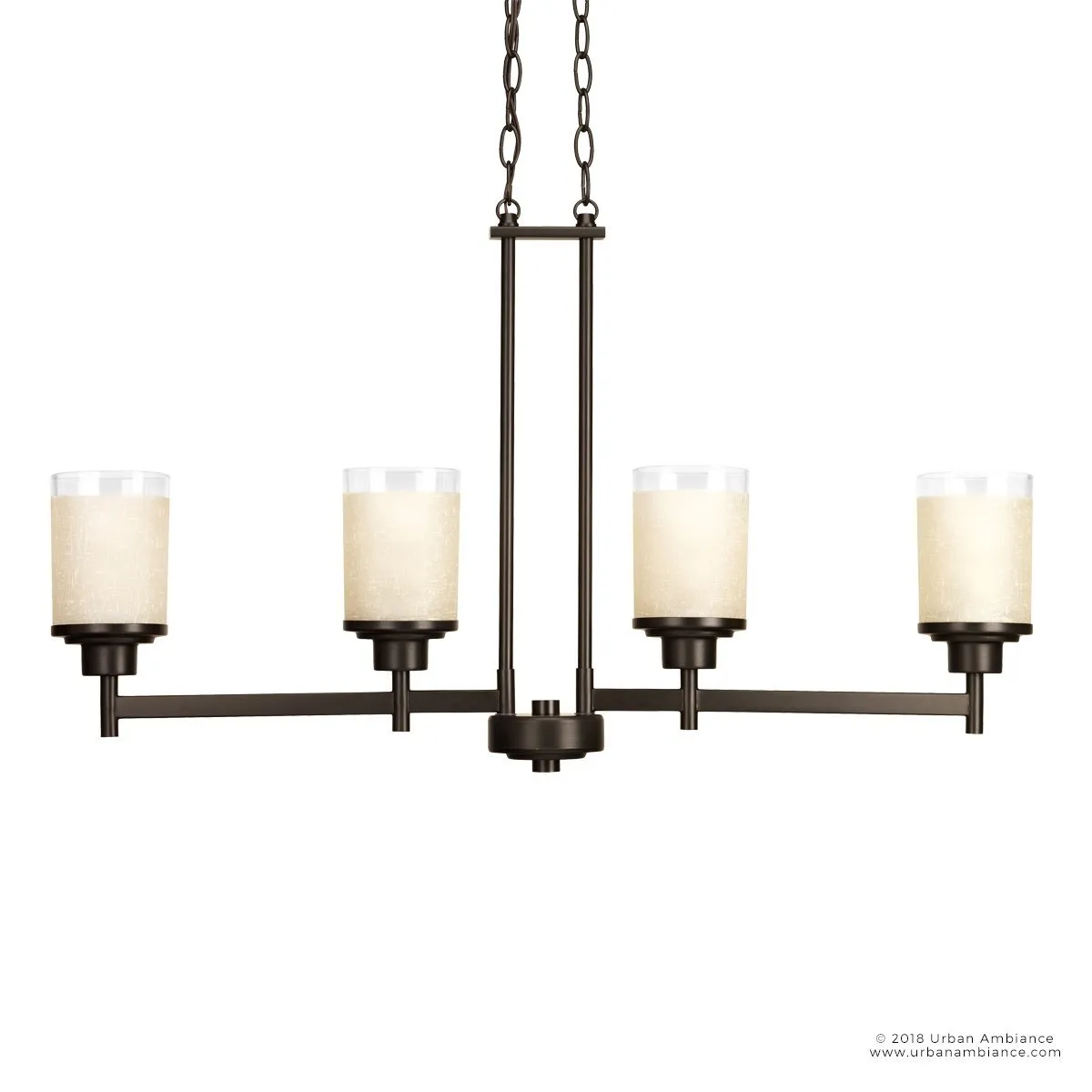 UHP2020 Contemporary Chandelier, 19.8125"H x 34.167"W, Olde Bronze Finish, Cupertino Collection