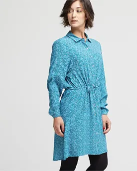 VISCOSE PRINTED SHIRT DRESS