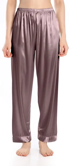 Wantschun Womens Satin Silk Sleepwear Long Pajamas Pants Nightwear Loungewear Pj Bottoms Trousers XXS-XXXL