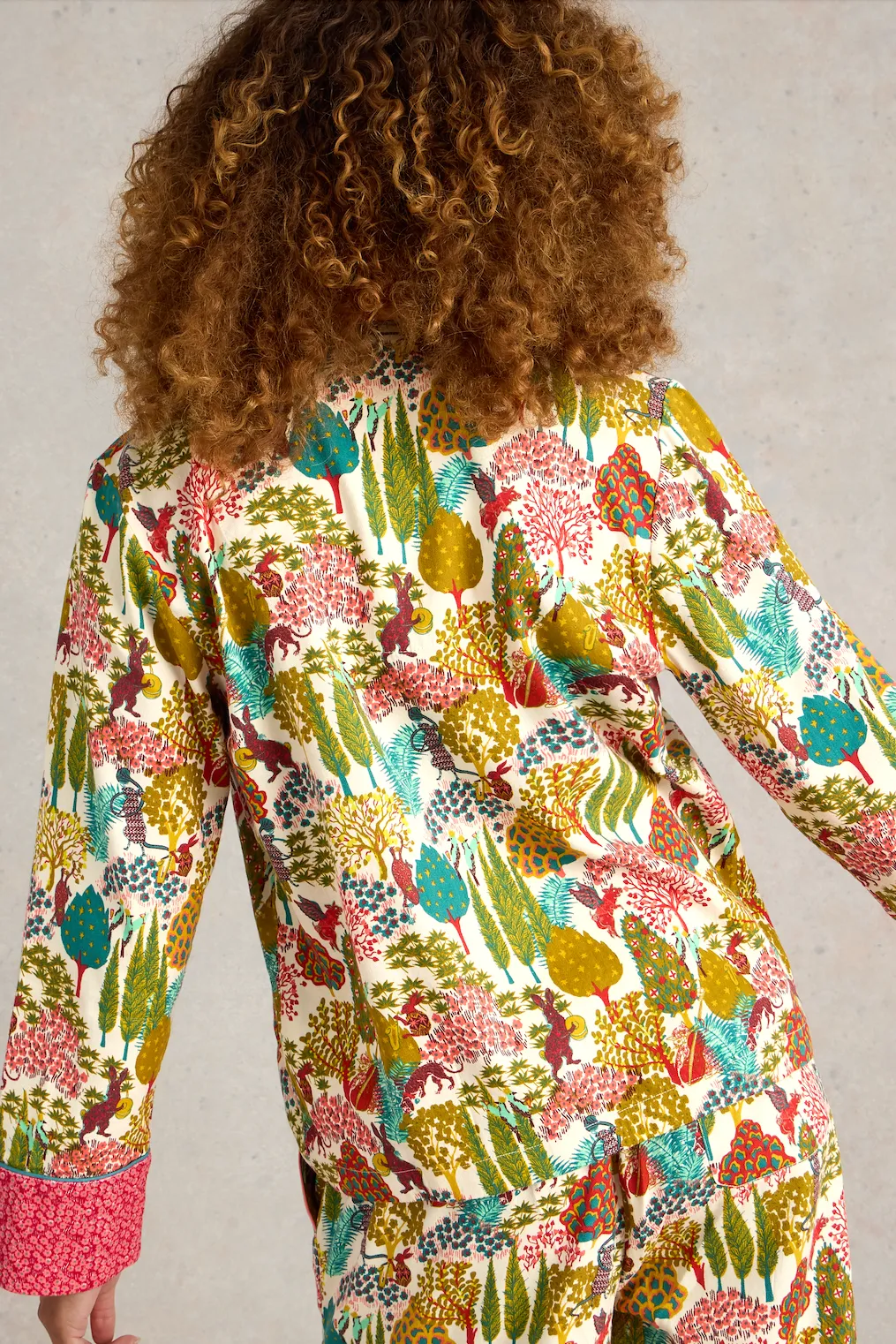 White Stuff Nina Organic PJ Nat Print Shirt