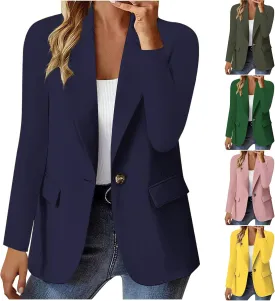 Womens Blazers for Work Casual Long Sleeve Business Office Jackets Cardigan Trendy Spring Fashion Blazer