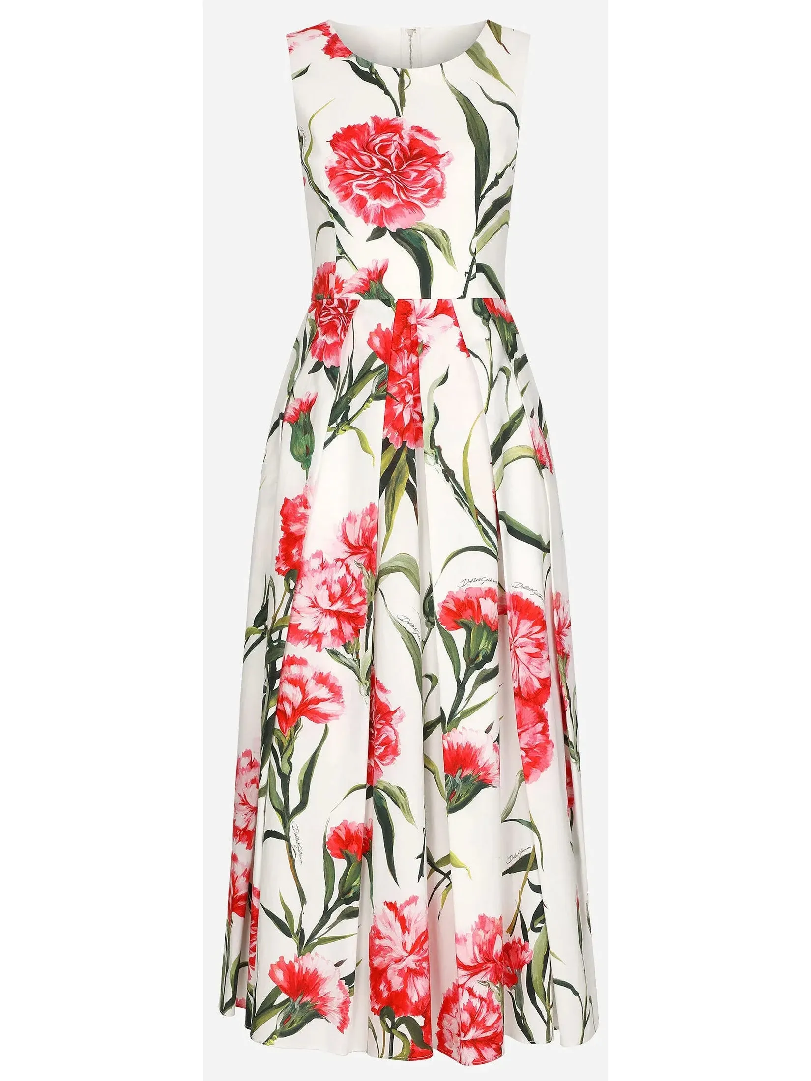 Women’s Carnation-Printed Midi Dress