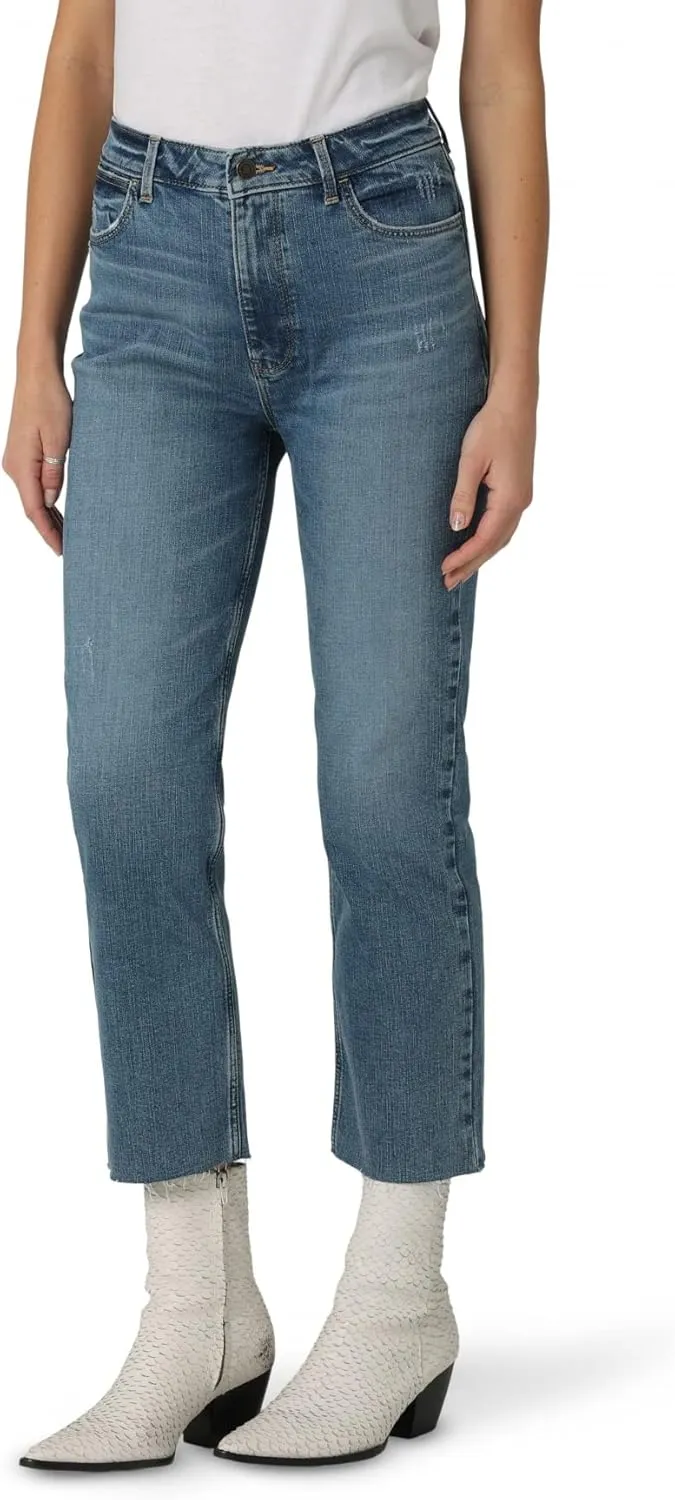 Wrangler Women's High-Rise Rodeo Straight Leg Crop Jean